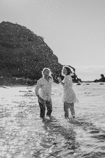 séance engagement à la plage