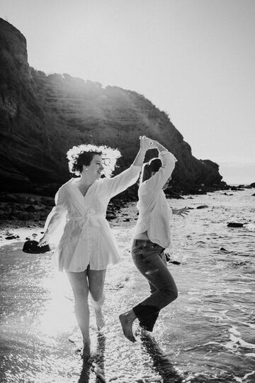 séance engagement à la plage