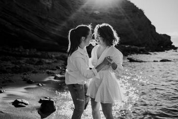 séance engagement à la plage