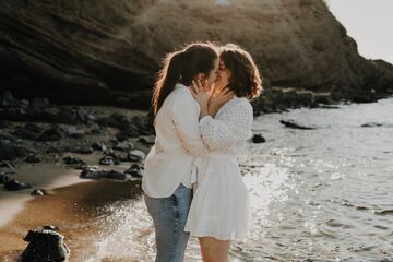 séance engagement à la plage