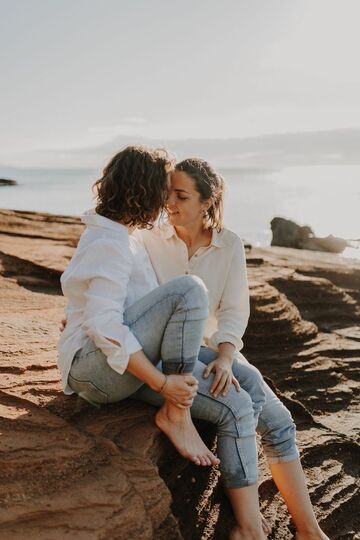 séance engagement à la plage