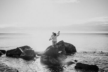 séance engagement à la plage