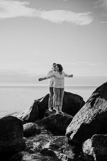 séance engagement à la plage