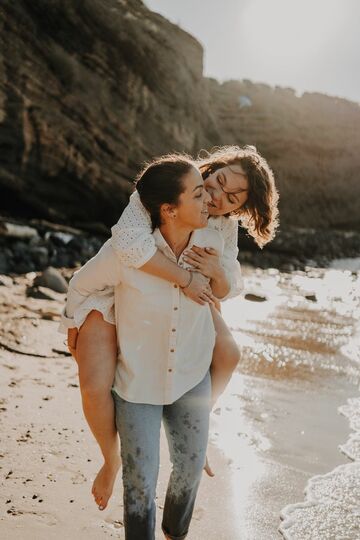 séance engagement à la plage