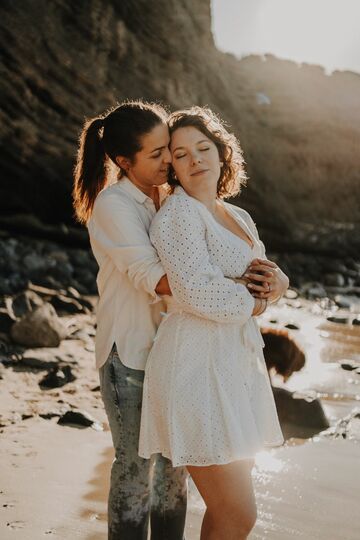 séance engagement à la plage