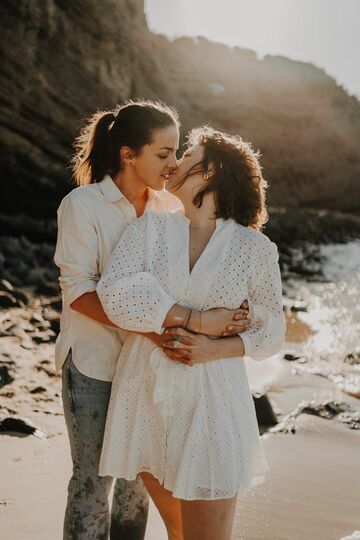 séance engagement à la plage