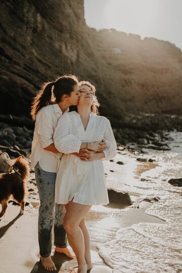 séance engagement à la plage