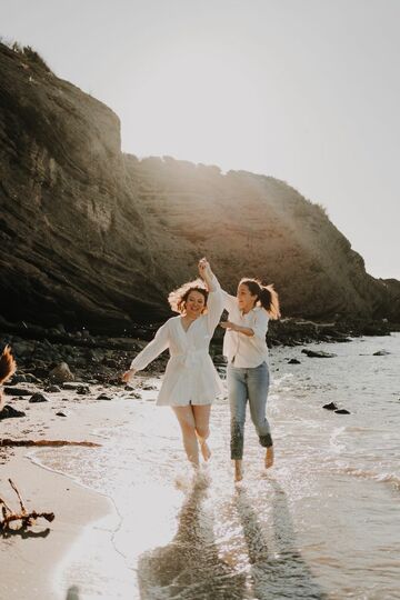 séance engagement à la plage